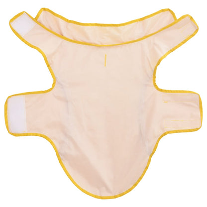 Hunde Regenmantel mit Reflexstreifen Polyester Gelb S