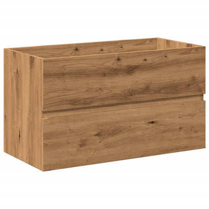 Waschbeckenschrank mit Einbaubecken Artisan-Eiche 81x39,5x49 cm