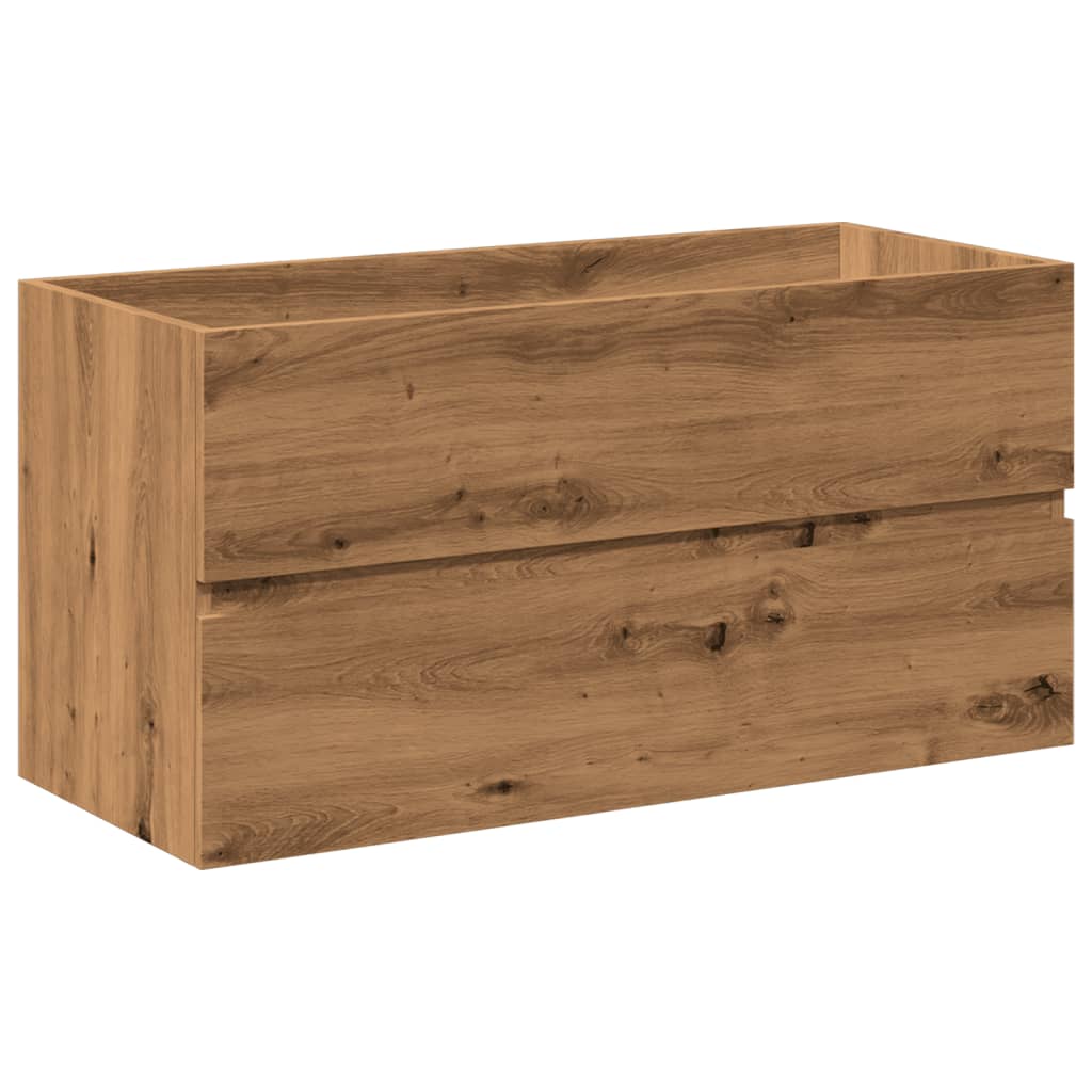 Waschbeckenschrank mit Einbaubecken Artisan-Eiche 91x39,5x49 cm