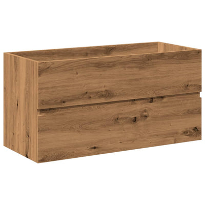 Waschbeckenschrank mit Einbaubecken Artisan-Eiche 91x39,5x49 cm