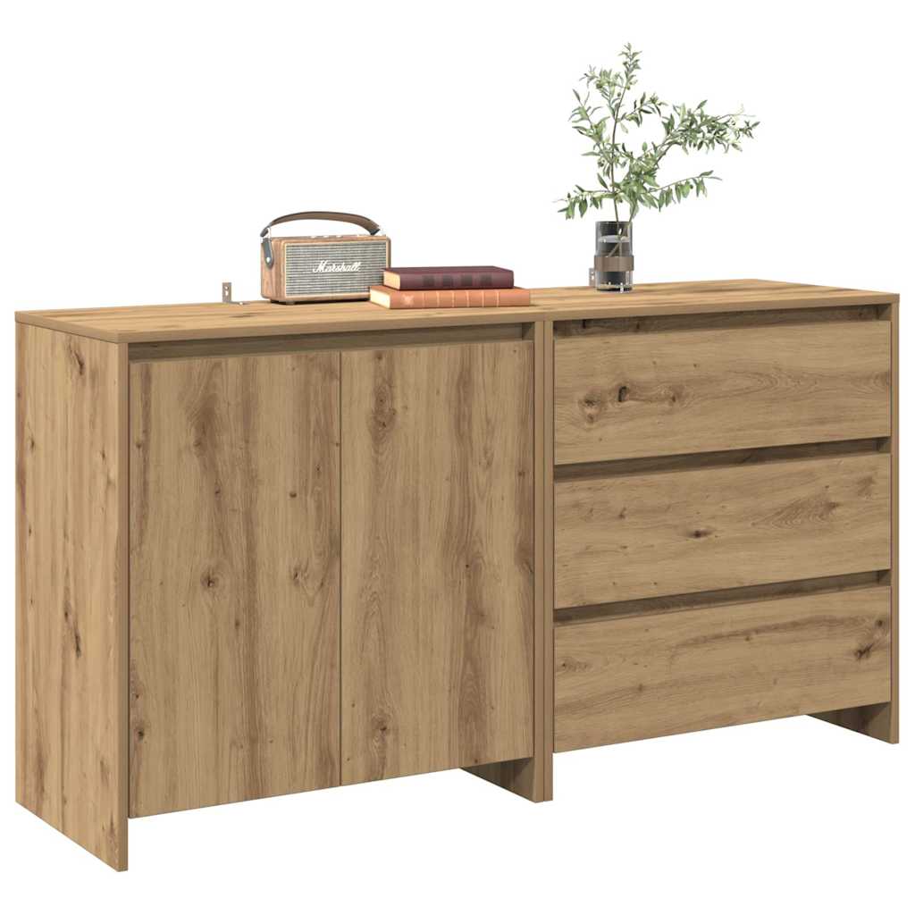 2-tlg. Sideboard Artisan-Eiche Holzwerkstoff