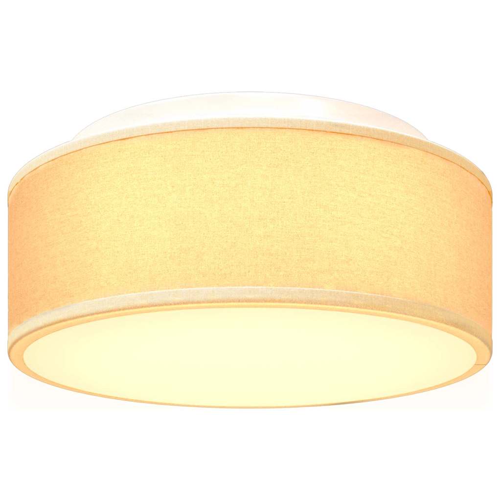 Deckenlampe Weiß 30 x 13.5 cm Stoff