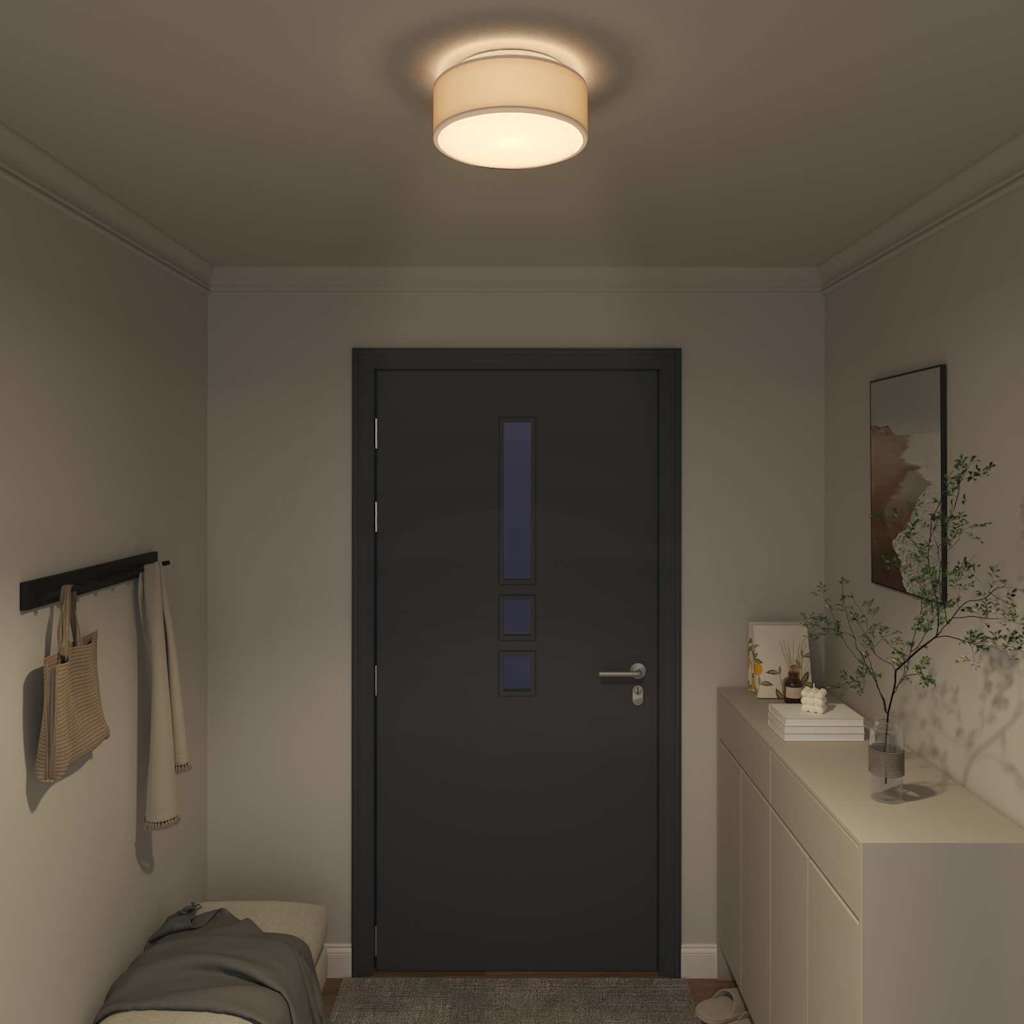 Deckenlampe Taupe 30 x 13.5 cm Stoff