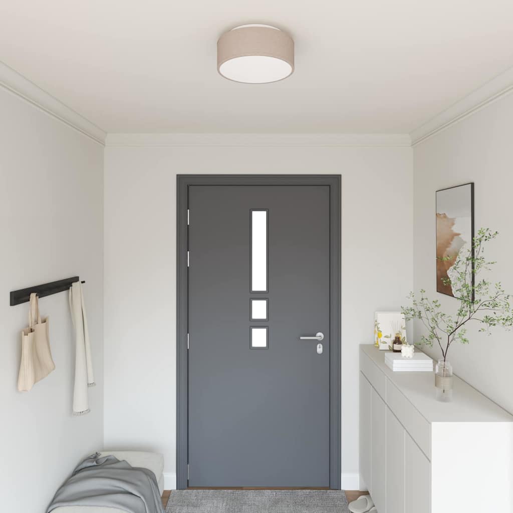 Deckenlampe Taupe 30 x 13.5 cm Stoff