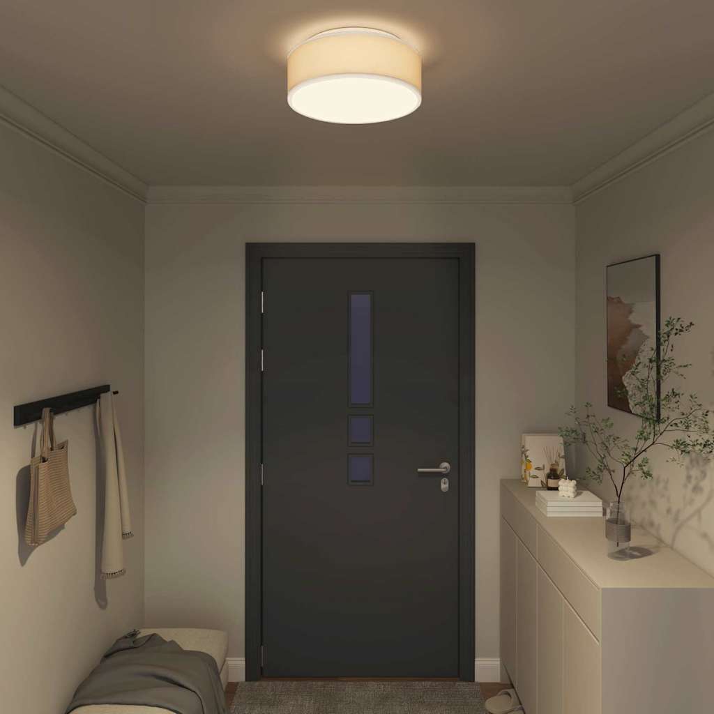 Deckenlampe Weiß 38 x 13.5 cm Stoff