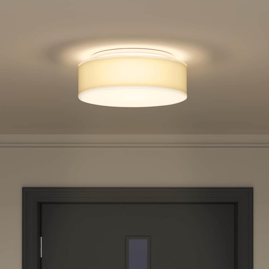 Deckenlampe Weiß 38 x 13.5 cm Stoff