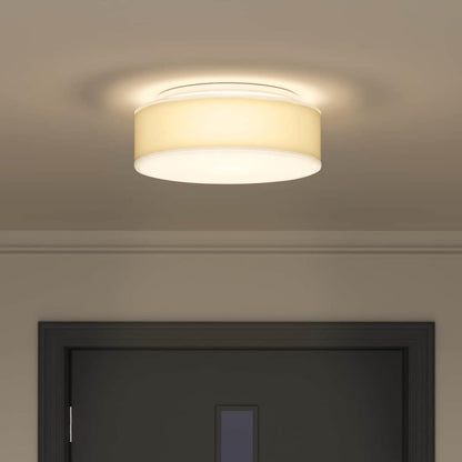 Deckenlampe Weiß 38 x 13.5 cm Stoff