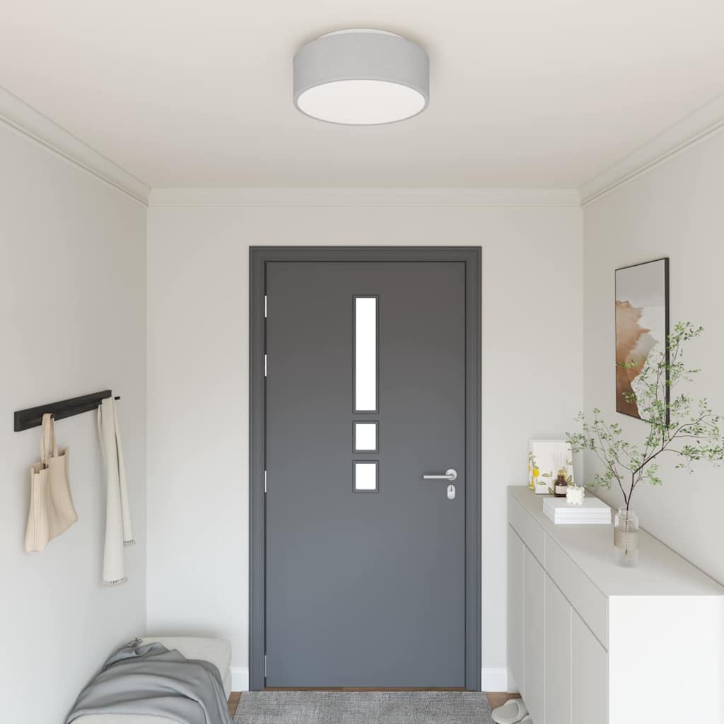 Deckenlampe Grau 38 x 13.5 cm Stoff