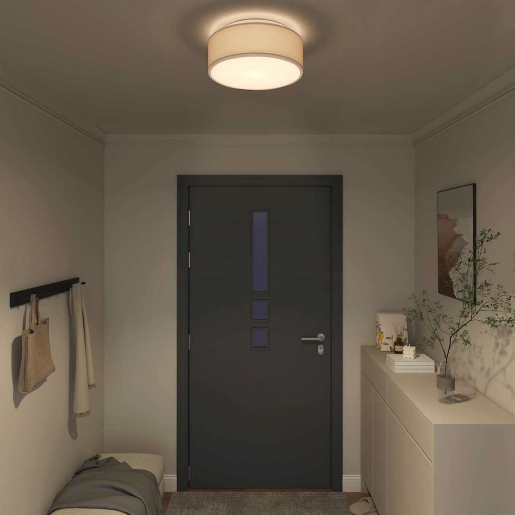 Deckenlampe Taupe 38 x 13.5 cm Stoff