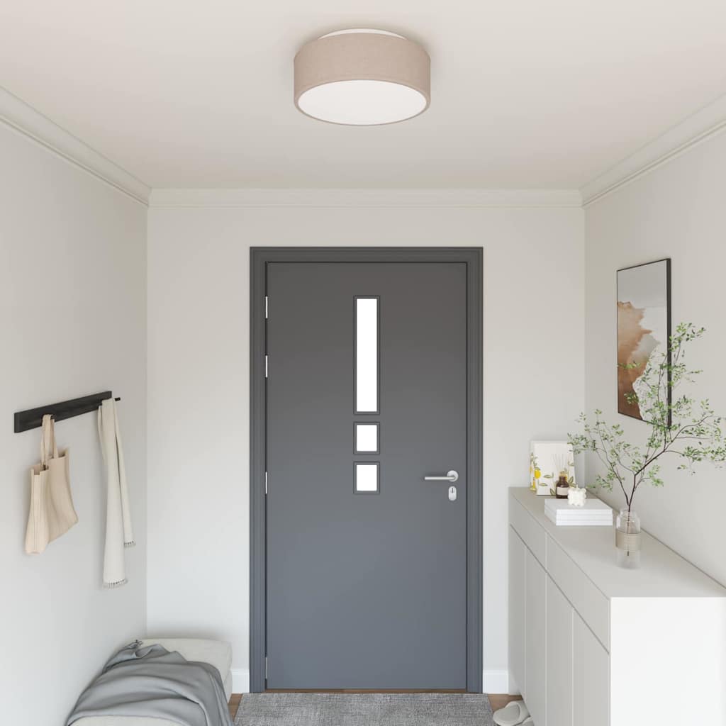 Deckenlampe Taupe 38 x 13.5 cm Stoff