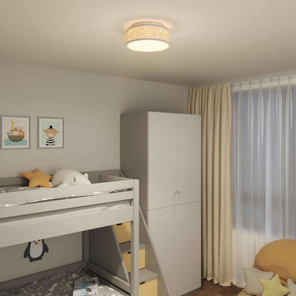 Deckenlampe Grau 30 x 13.5 cm Stoff