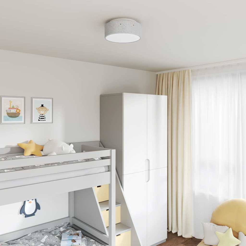 Deckenlampe Grau 30 x 13.5 cm Stoff