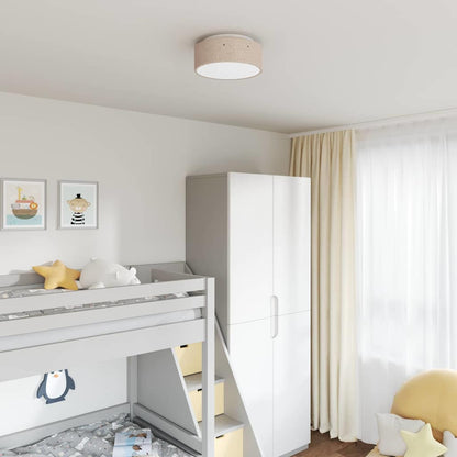 Deckenlampe Taupe 30 x 13.5 cm Stoff