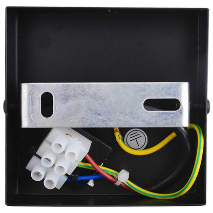 Deckenstrahler Schwarz 13 x 13 x 26 cm Glas und Metall