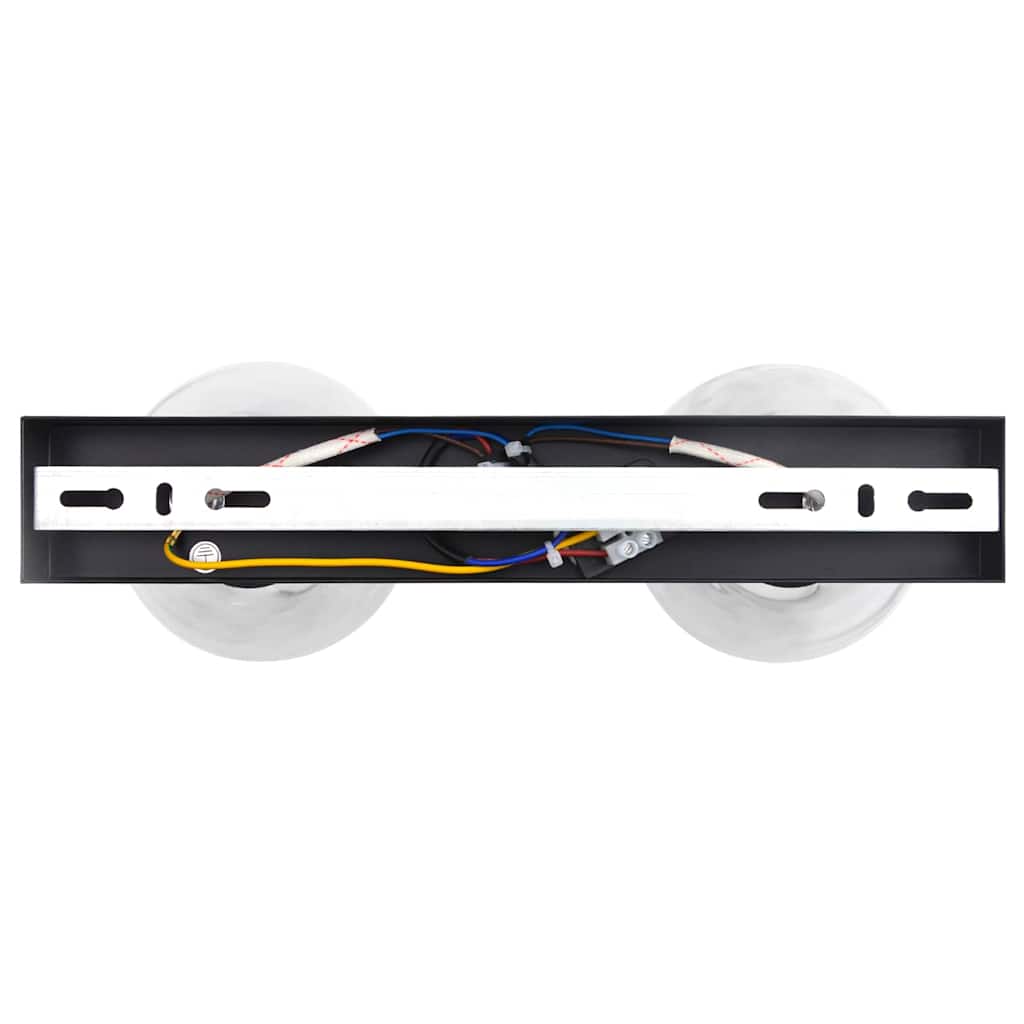 Deckenstrahler Schwarz 33 x 13 x 26 cm Glas und Metall