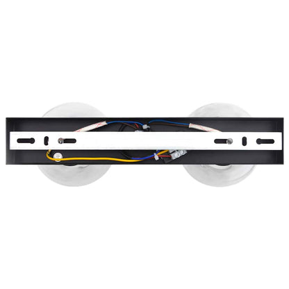 Deckenstrahler Schwarz 33 x 13 x 26 cm Glas und Metall