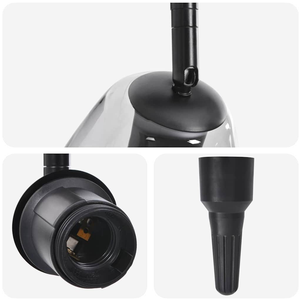 Deckenstrahler Schwarz 54 x 13 x 26 cm Glas und Metall