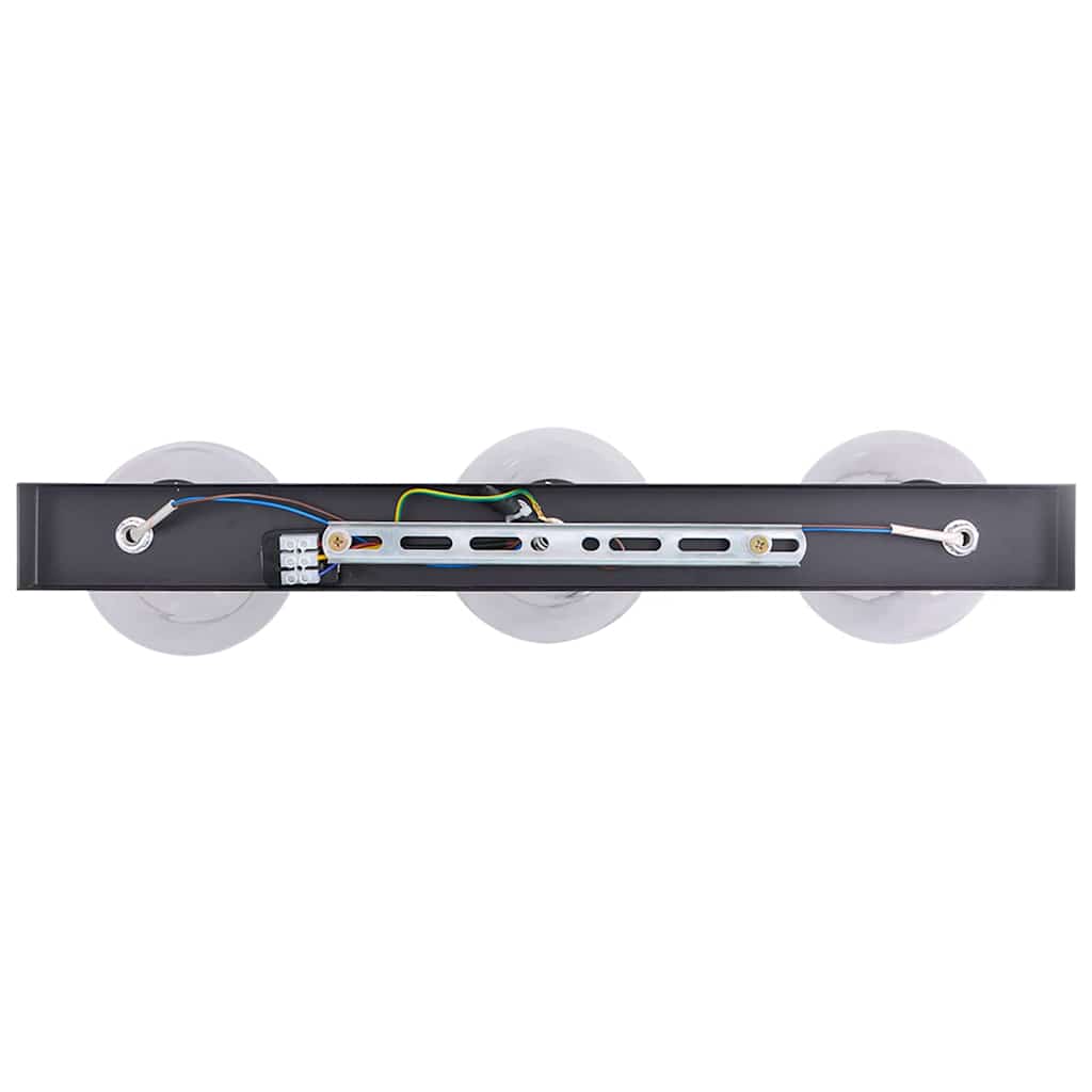 Deckenstrahler Schwarz 54 x 13 x 26 cm Glas und Metall