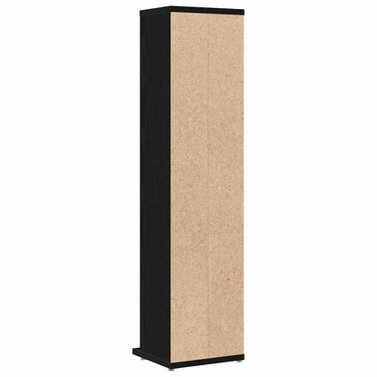 CD-Schrank Schwarz Eichen-Optik 21x20x88 cm Holzwerkstoff