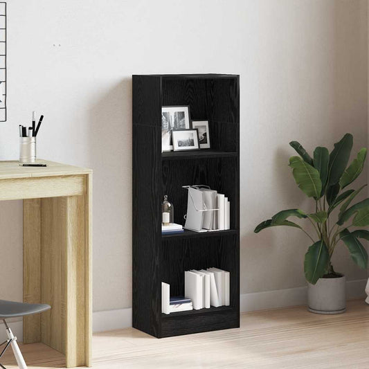 Bücherregal Schwarz Eichen-Optik 40x24x109 cm Holzwerkstoff