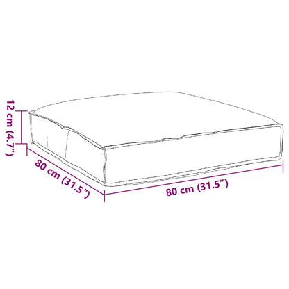 Kissen Creme 80 x 80 x 12 cm Oxford-Stoff