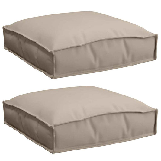 Kissen 2 pcs Taupe 40 x 40 x 8 cm Oxford-Stoff