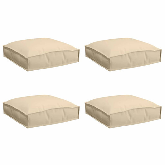Kissen 4 pcs Beige 40 x 40 x 8 cm Oxford-Stoff
