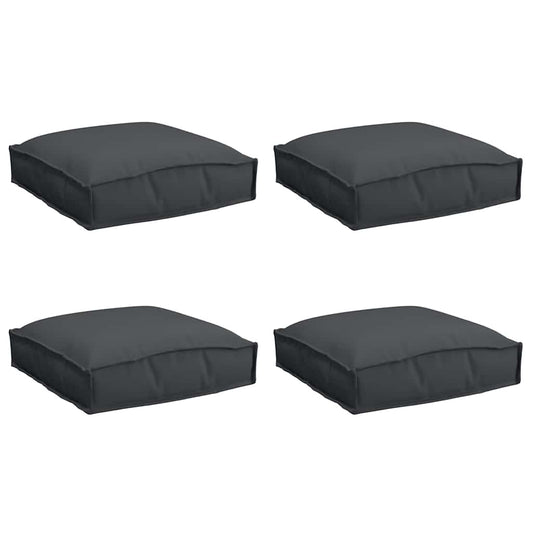 Kissen 4 pcs Schwarz 40 x 40 x 8 cm Oxford-Stoff