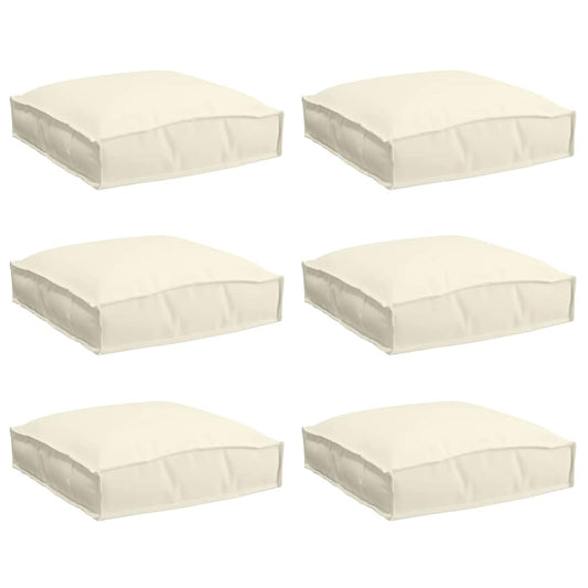 Kissen 6 pcs Creme 40 x 40 x 8 cm Oxford-Stoff