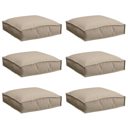 Kissen 6 pcs Taupe 40 x 40 x 8 cm Oxford-Stoff