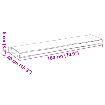 Palettenkissen Taupe 180 x 40 x 8 cm Oxford-Stoff