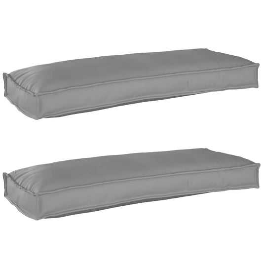 Palettenkissenset 2 pcs Grau 100 x 40 x 8 cm Oxford-Stoff