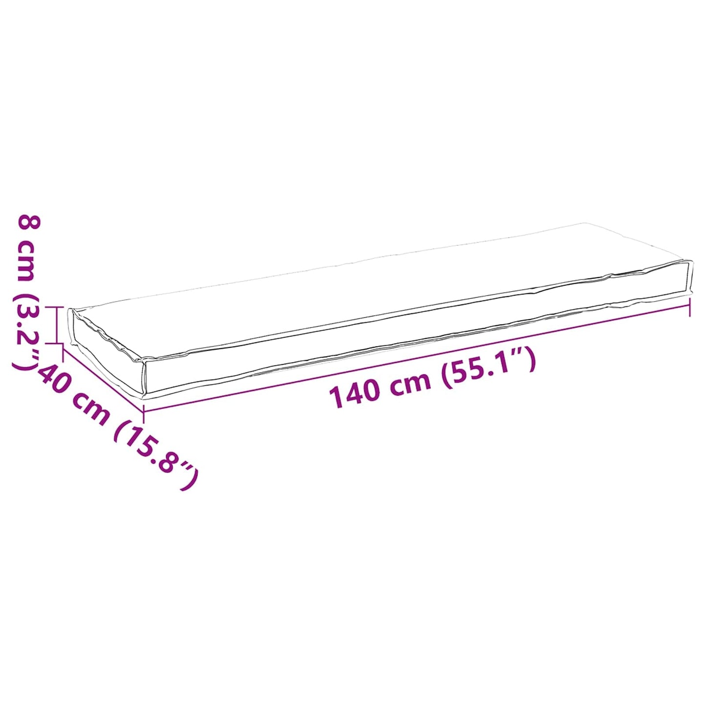 Palettenkissenset 2 pcs Taupe 150 x 40 x 8 cm Oxford-Stoff