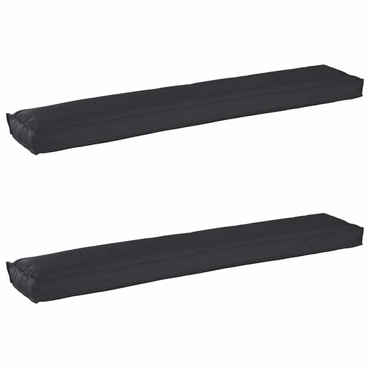 Palettenkissenset 2 pcs Schwarz 200 x 40 x 8 cm Oxford-Gewebe
