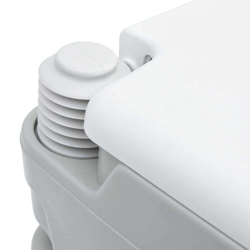 Camping-Toilette Grau und Weiß 41,5 x 36,5 x 30 cm Polyethylen