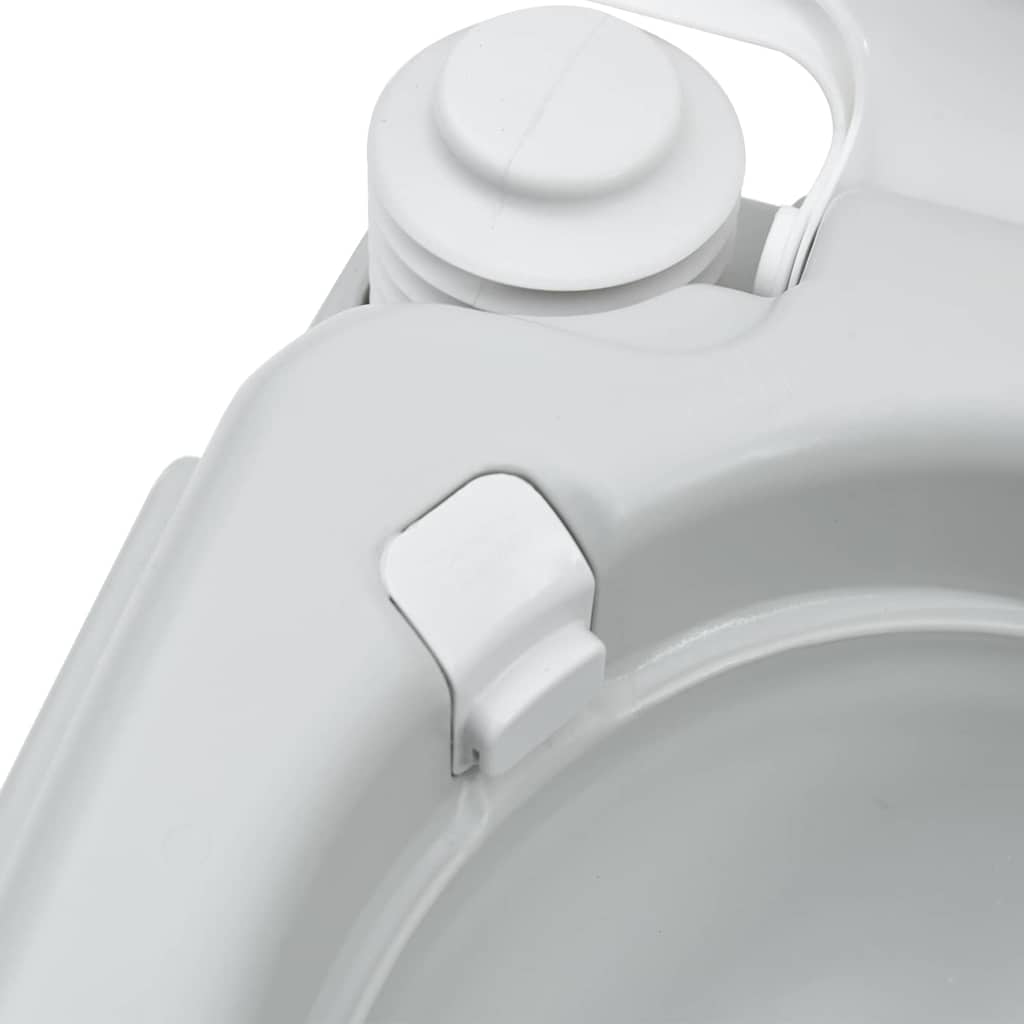 Camping-Toilette Grau und Weiß 41,5 x 36,5 x 30 cm Polyethylen