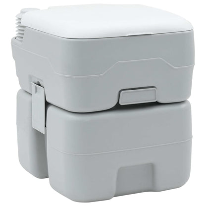 Camping-Toilette Grau und Weiß 41,5 x 36,5 x 42 cm Polyethylen