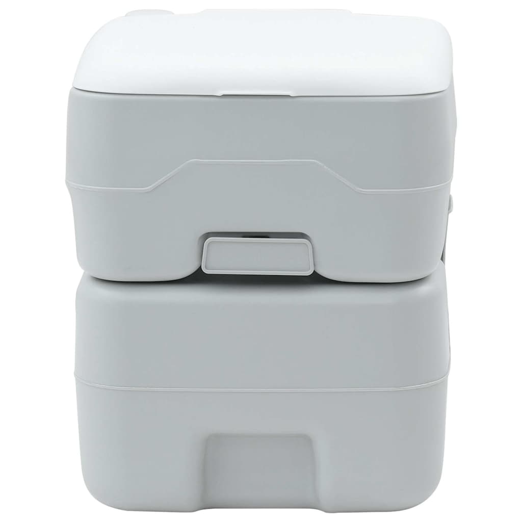 Camping-Toilette Grau und Weiß 41,5 x 36,5 x 42 cm Polyethylen