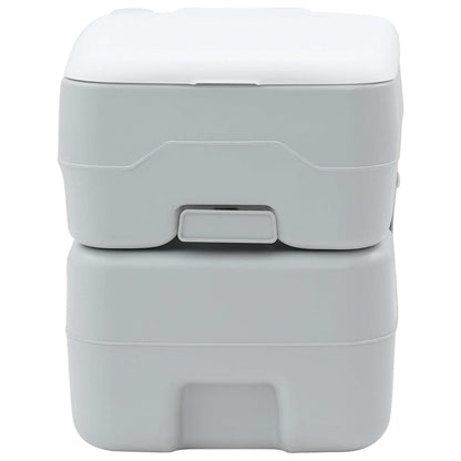 Camping-Toilette Grau und Weiß 41,5 x 36,5 x 42 cm Polyethylen