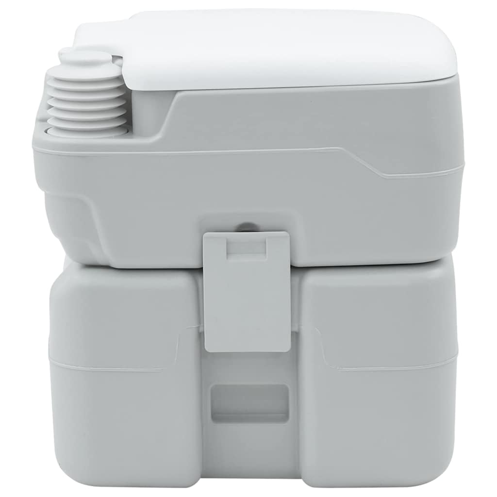 Camping-Toilette Grau und Weiß 41,5 x 36,5 x 42 cm Polyethylen
