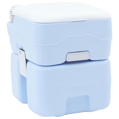 Camping-Toilette Helles Blau und Weiß 41,5 x 36,5 x 42 cm