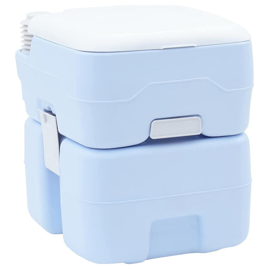 Camping-Toilette Helles Blau und Weiß 41,5 x 36,5 x 42 cm