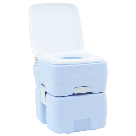 Camping-Toilette Helles Blau und Weiß 41,5 x 36,5 x 42 cm