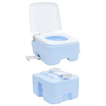Camping-Toilette Helles Blau und Weiß 41,5 x 36,5 x 42 cm