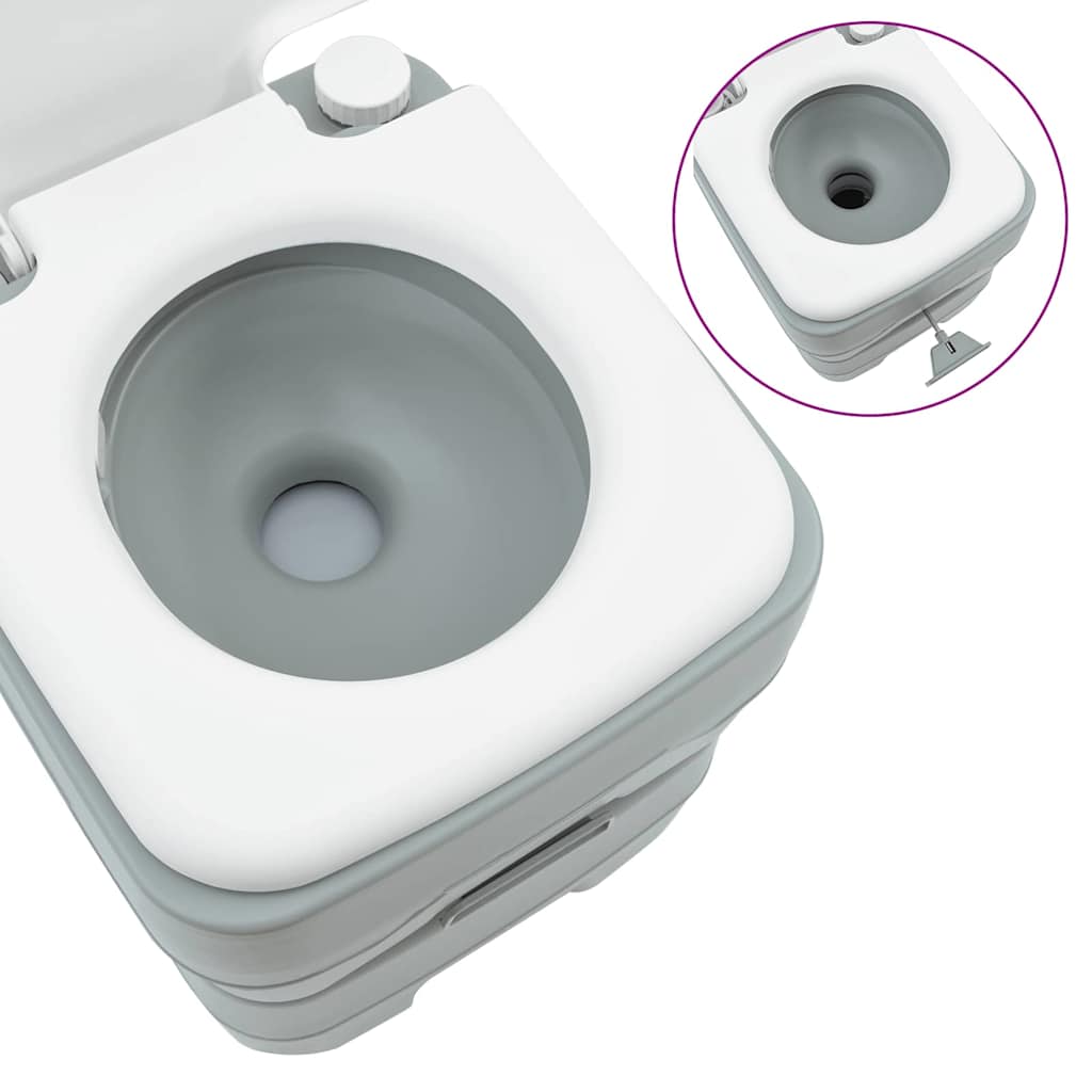 Camping-Toilette Grau 41,5 x 36,5 x 42 cm