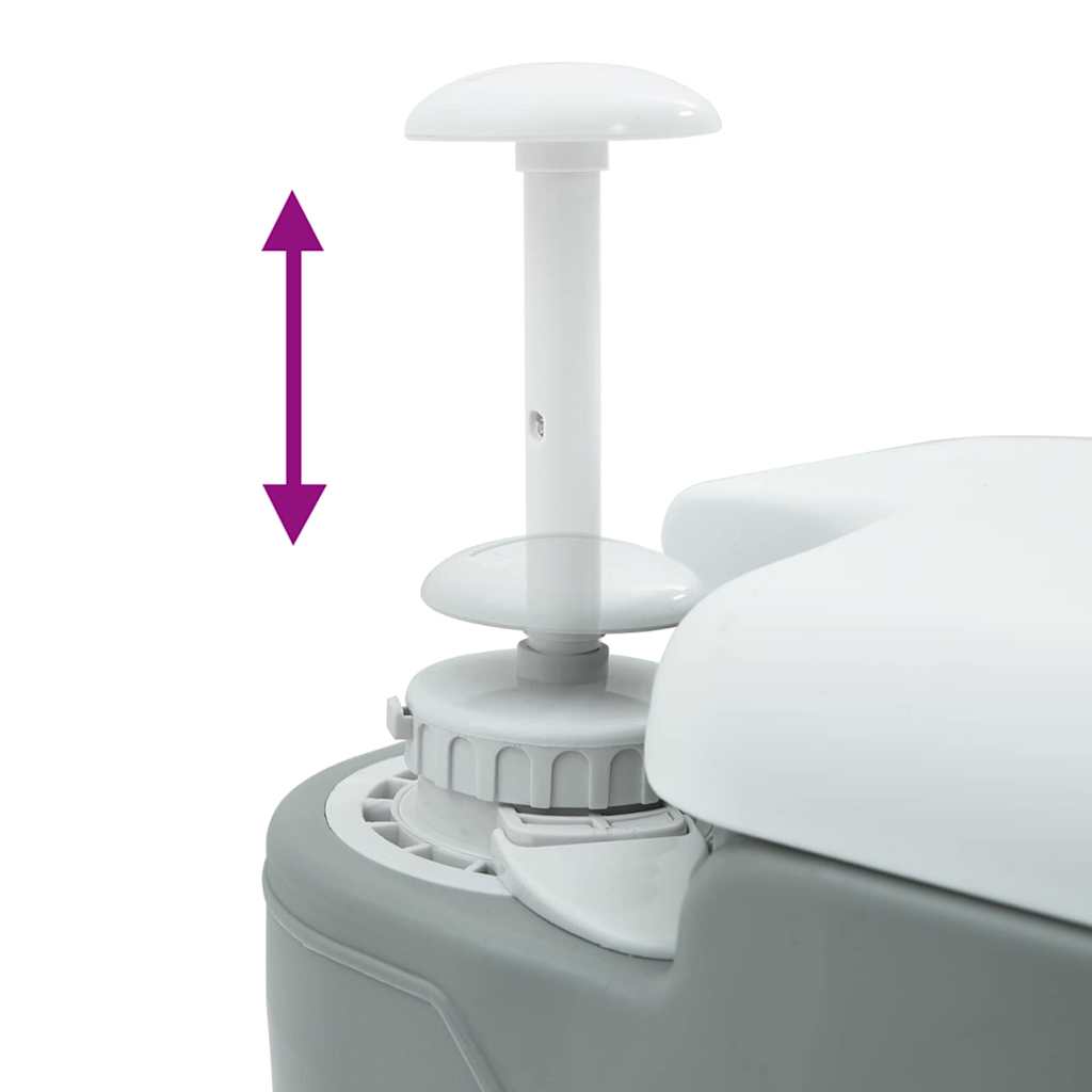 Camping-Toilette Grau 41,5 x 36,5 x 42 cm