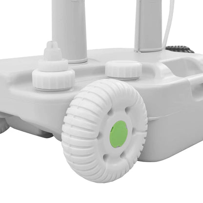 Camping Handwaschstand mit Rädern Grau 72 x 42 x 103 cm