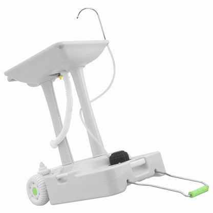 Camping Handwaschstand mit Rädern Grau 72 x 42 x 103 cm