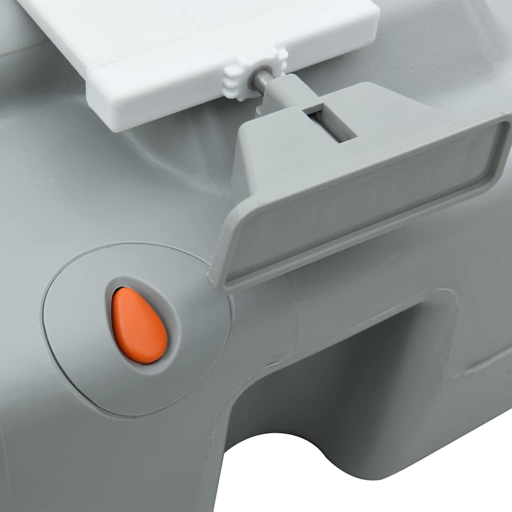 Camping-Toilette Grau und Weiß 41,5 x 36,5 x 37,5 cm