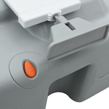 Camping-Toilette Grau und Weiß 41,5 x 36,5 x 37,5 cm